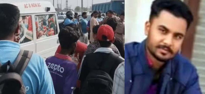खेड़कीदौला टोल के पास डंपर ने डिलीवरी बॉय को कुचला, मौत - dainiktribuneonline.com