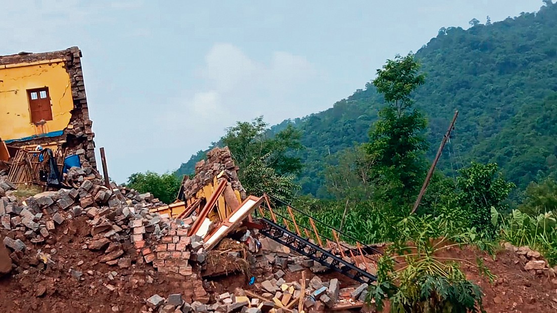 Majri village turned into a heap of debris